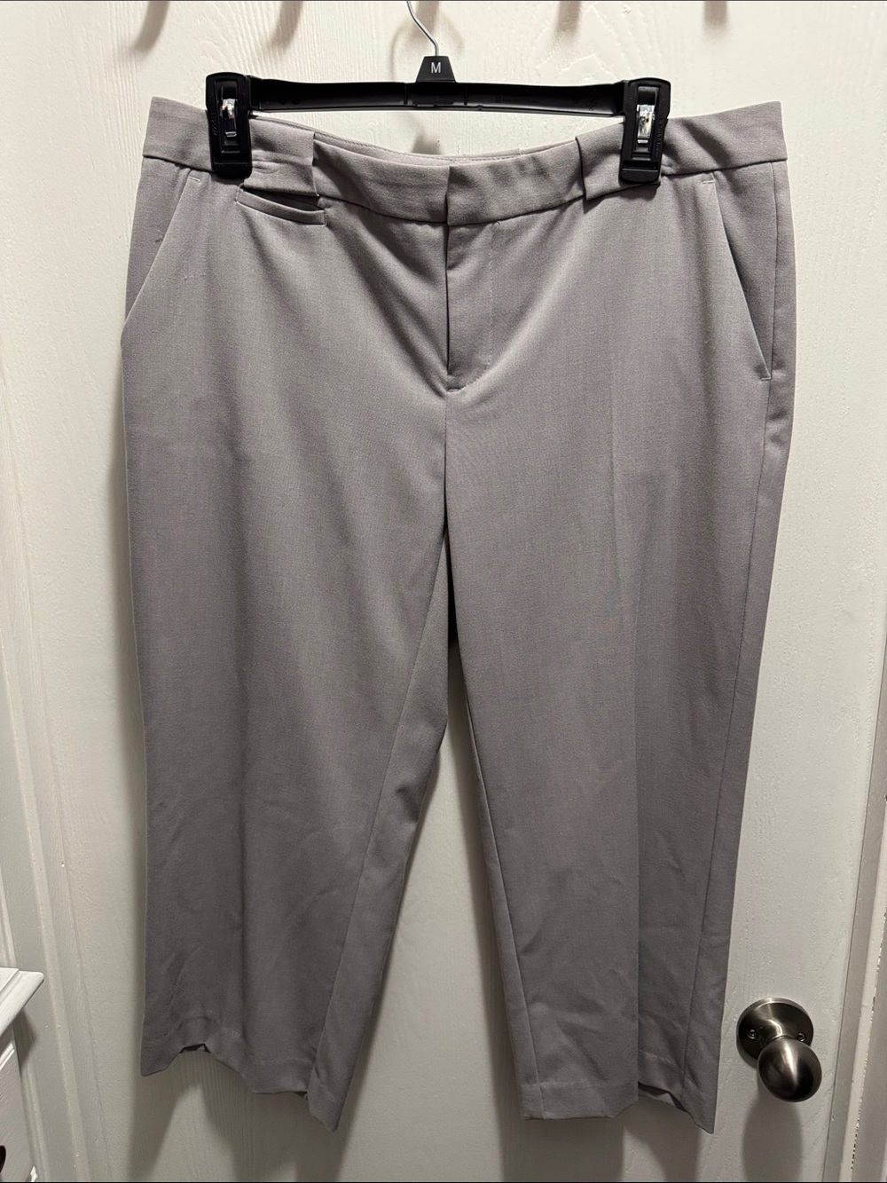 NWOT Dress Capris - Daisy Fuentes Light Gray Women’s with Pockets